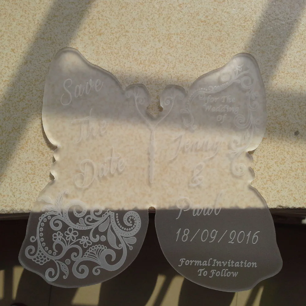  Customized sample for 5*7inch frosted acrylic wedding invitation card - 32761864705