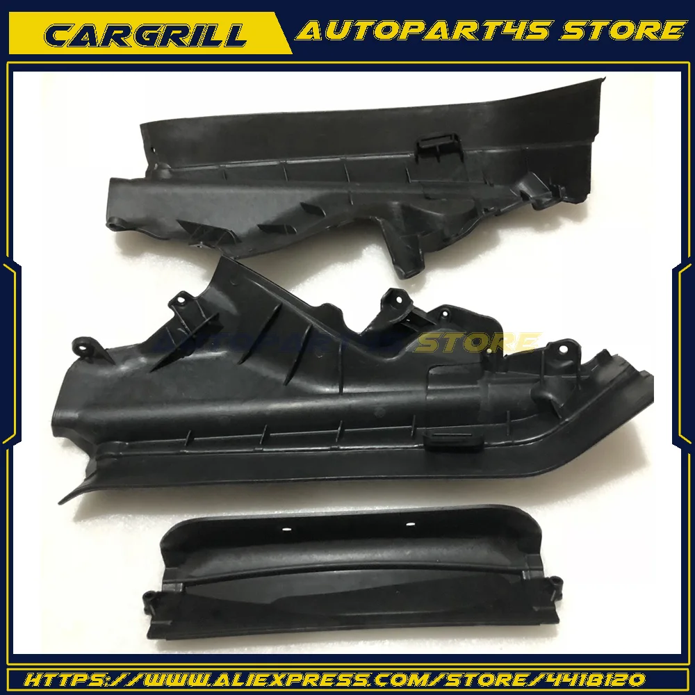 

3x Engine Upper Compartment Partition Panel Set 51717169420 51717169421 for BMW X5 X6 E70 E71 2006 - 2010 2011 2012 2013