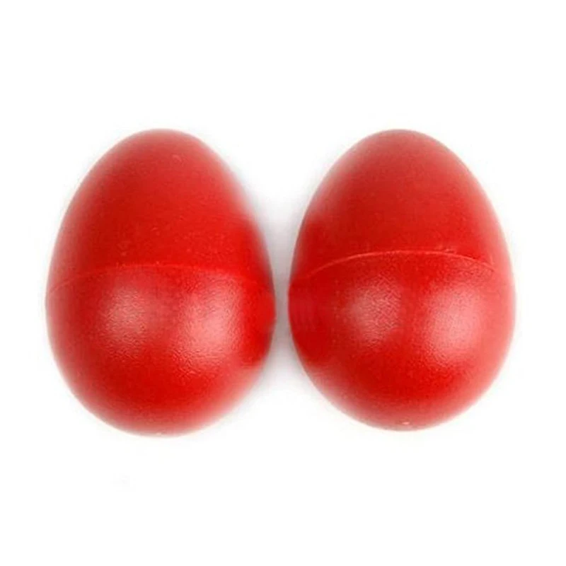 12pcs Plastic Percussion Musical Egg Maracas Egg Shakers Toys for Child Kids (Random Color)in