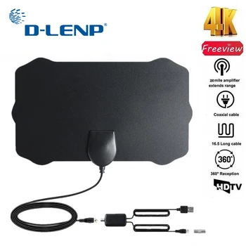 

Dlenp DVB-T Antenna Freeview 25DB gain Digital HDTV Antenna With Amplifier Signal Booster DVB-T2 TV Aerial 120 Miles