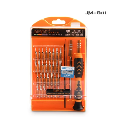 JM-8111 33 шт./компл. набор высокоточных отвёрток Регулируемая Магнитная биты ручные инструменты для ПК/Камера/компьютер Многофункциональный набор инструментов для ремонта - Цвет: JM-8111