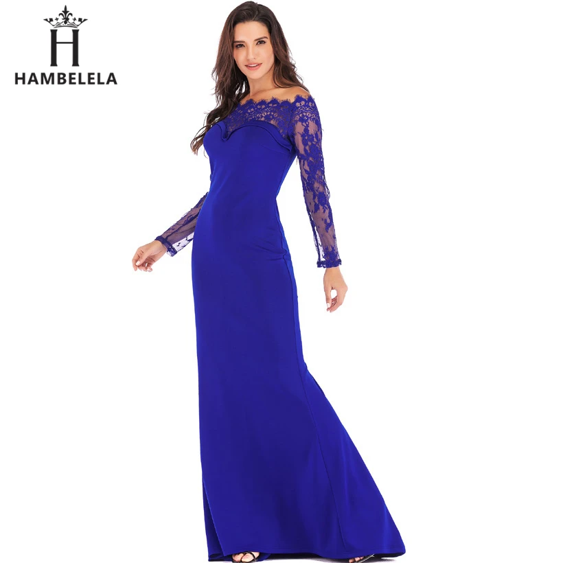 HAMBELELA Robe De Soiree Longue Long Sleeve Mermaid Evening Dresses Formal Evening Gowns China Vestido Longo Bodycon Lace Dress (13)