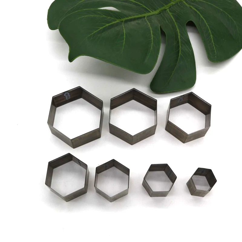 

herramientas para cuero leather craft template fabric cutter 7pcs/set hexagon modeling die cutting knife mould hand punch tool