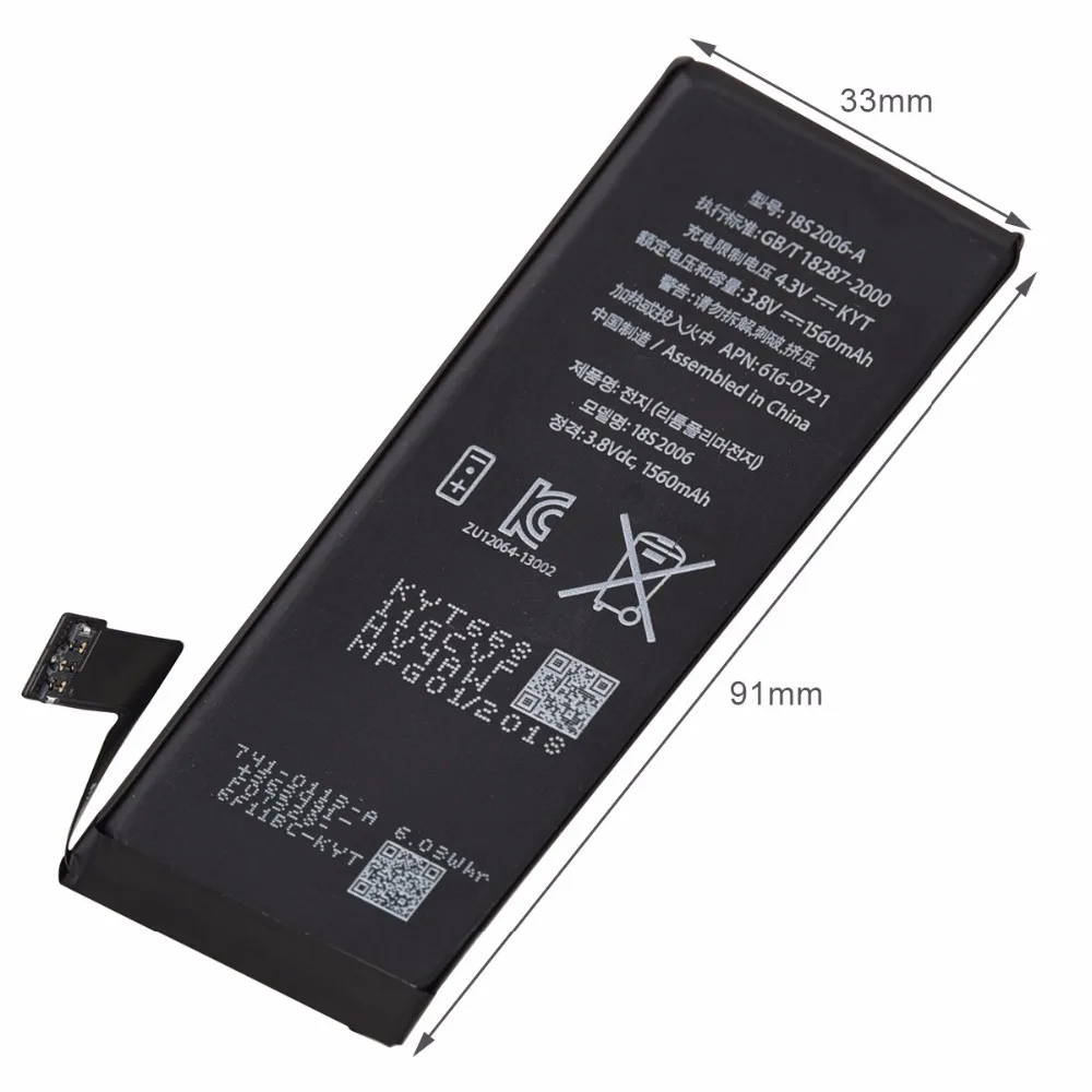 AAAAA качество 3 8 V 1560mAh Замена литий ионная батарея с бесплатным ремонтом