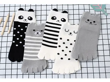 

DHL 500pair Animal kids Toe Socks Cute Five Finger Sock for Kids Toe Correction 3-12T