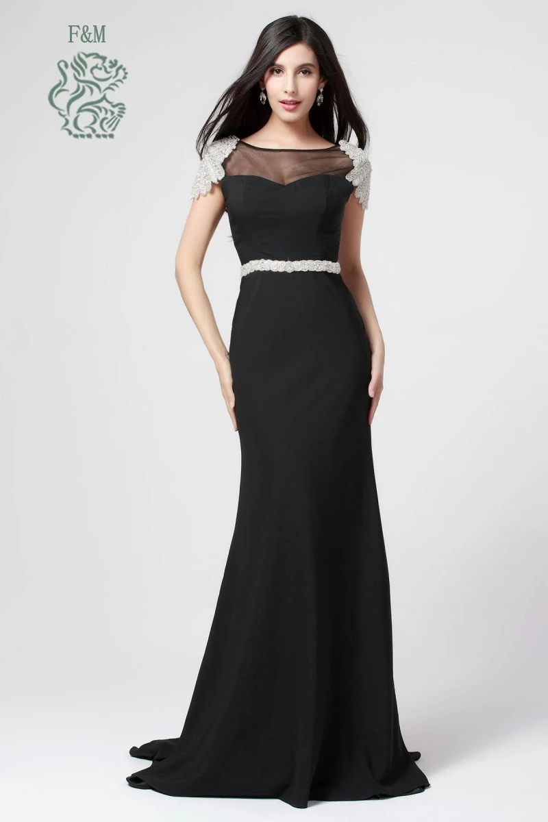 straight black gown