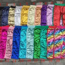 Блестящие штаны с блестками, яркие леггинсы с блестками, леггинсы с пайетками, леггинсы с украшениями, серебристые штаны, обтягивающие штаны