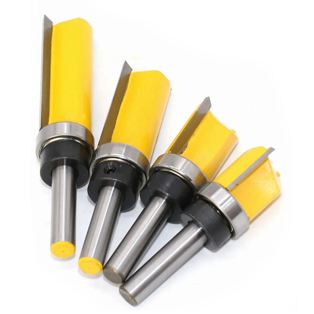 

1/4pcs 8mm Shank Milling Cutter Top Bottom Bearing Flush Trim Router Bit MAL999