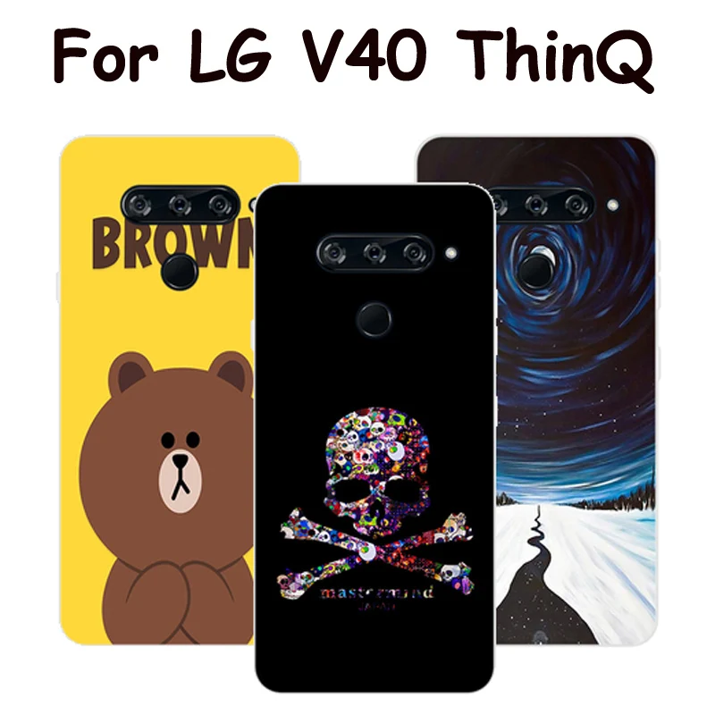 6 4 &quotдля LG V40 чехол ThinQ милый мультяшный мягкий для V 40 телефона V40ThinQ LGV40