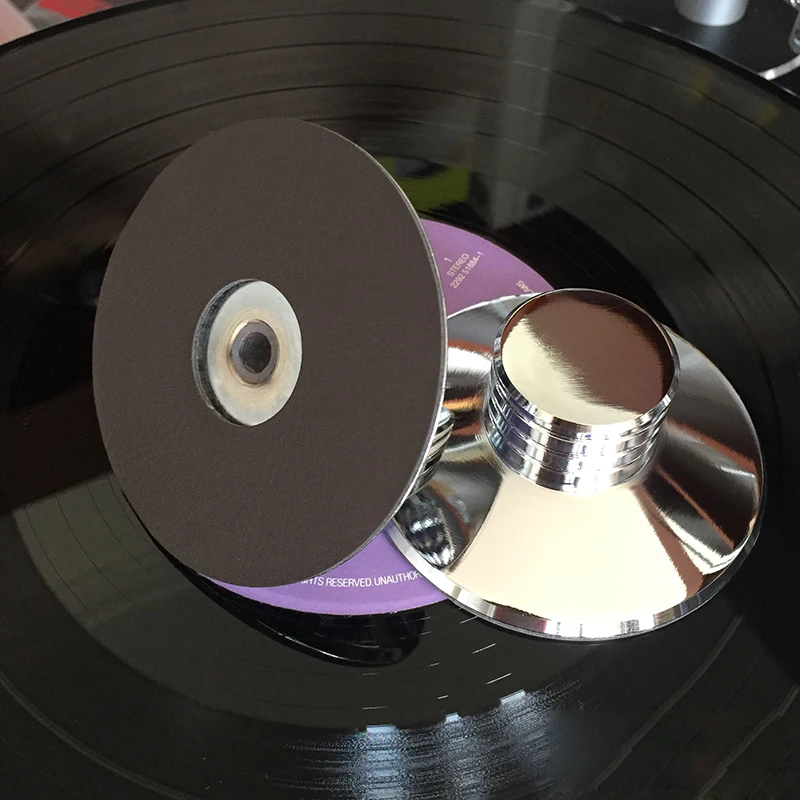 

HI END Black Silver Record Weight Clamp LP Vinyl Turntables Metal Disc Stabilizer
