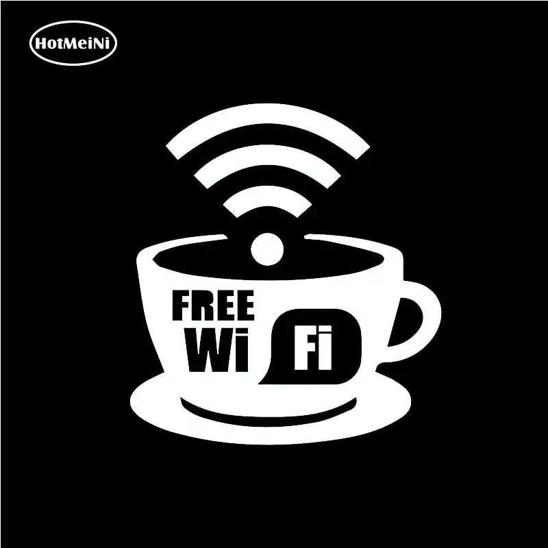 

HotMeiNi Free Wifi Sign Car Sticker For Truck Window Bumper Auto SUV Door Laptop Kayak Vinyl Decal Black/Sliver 15*16cm