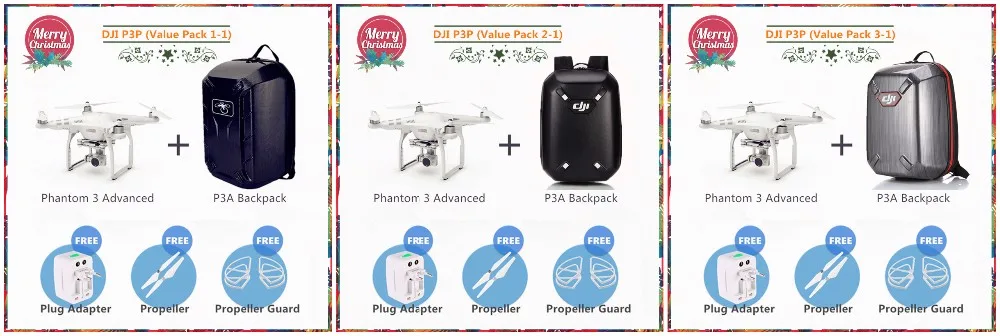 DJI Phantom3 Advanced RC Helicopter With 1080P 2.7K HD Camera+P3A Waterproof Backpack (3 Gifts Include)