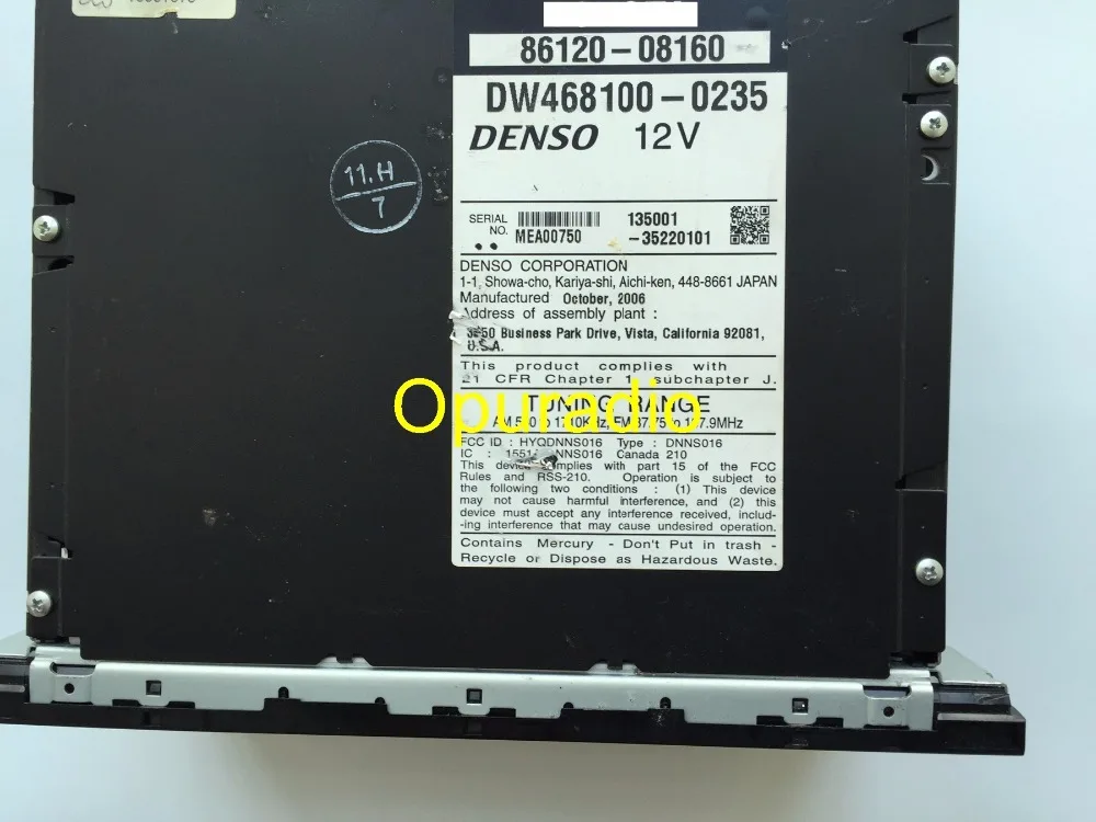 86120 08160 4 CD преобразователь навигация радио для Toyota 2004 2010 Sienna Автомобильный плеер