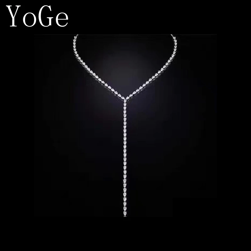 Свадебные и вечерние украшения для женщин YoGe N8332 Модный новый дизайн AAA CZ длинный