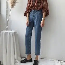 Дешевые оптовые 2019 новые весенние летние горячие продажи женские модные повседневные джинсовые брюки NC27