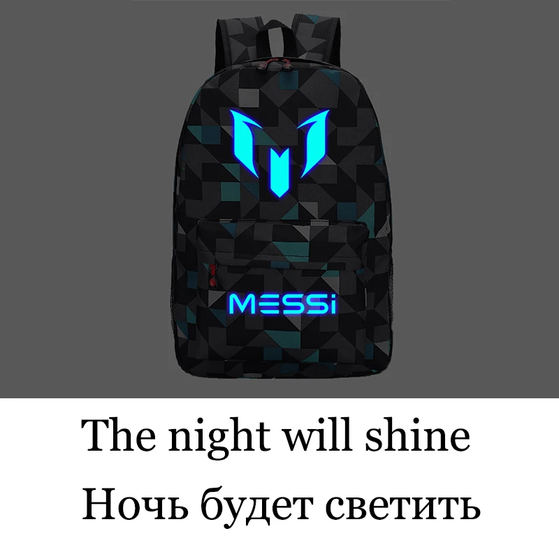 

Teens Boy Ronaldo Backpack School Bag for Teenagers canvas Rucksack Kids Back pack Men Messi Bagpack Mochila