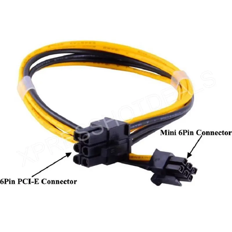 Mini 6pin auf 6pin pcie pci e grafikkarte stromkabel für apple power