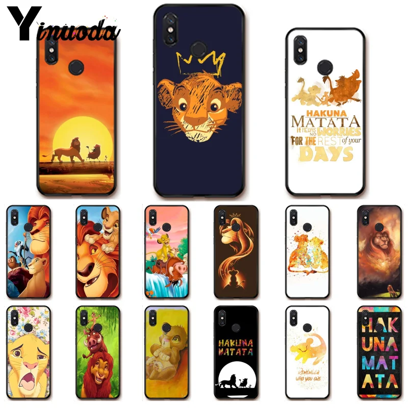 

Yinuoda The Lion King Luxury Unique Design Phone Case for Xiaomi Redm4X 6A Redmi Go Redmi5 5Plus Note4 Note5 7 mi A1 A2Lite
