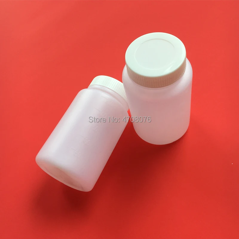 

250ml 3pcs/pack PE laboratory reagent bottle with scale Plastic sample bottle with screw lid wide mouth round for chemical test