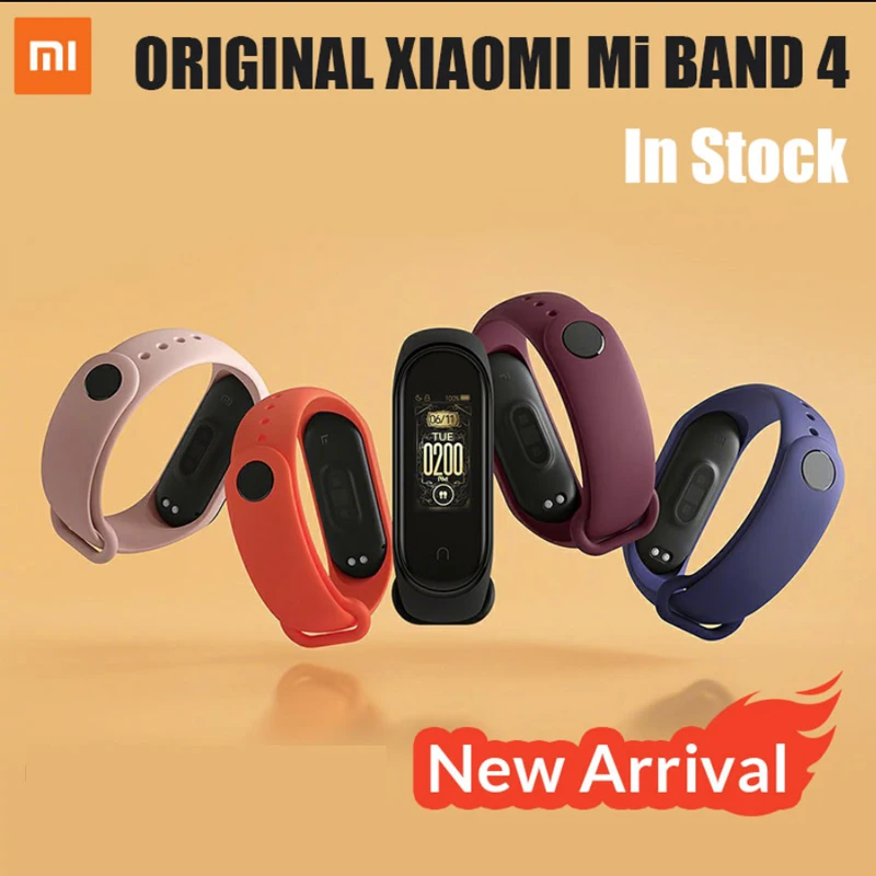 Xiaomi mi Band 4 новейший музыкальный Смарт mi band 4 браслет пульсометр фитнес 135 мАч цветной экран Bluetooth 5,0