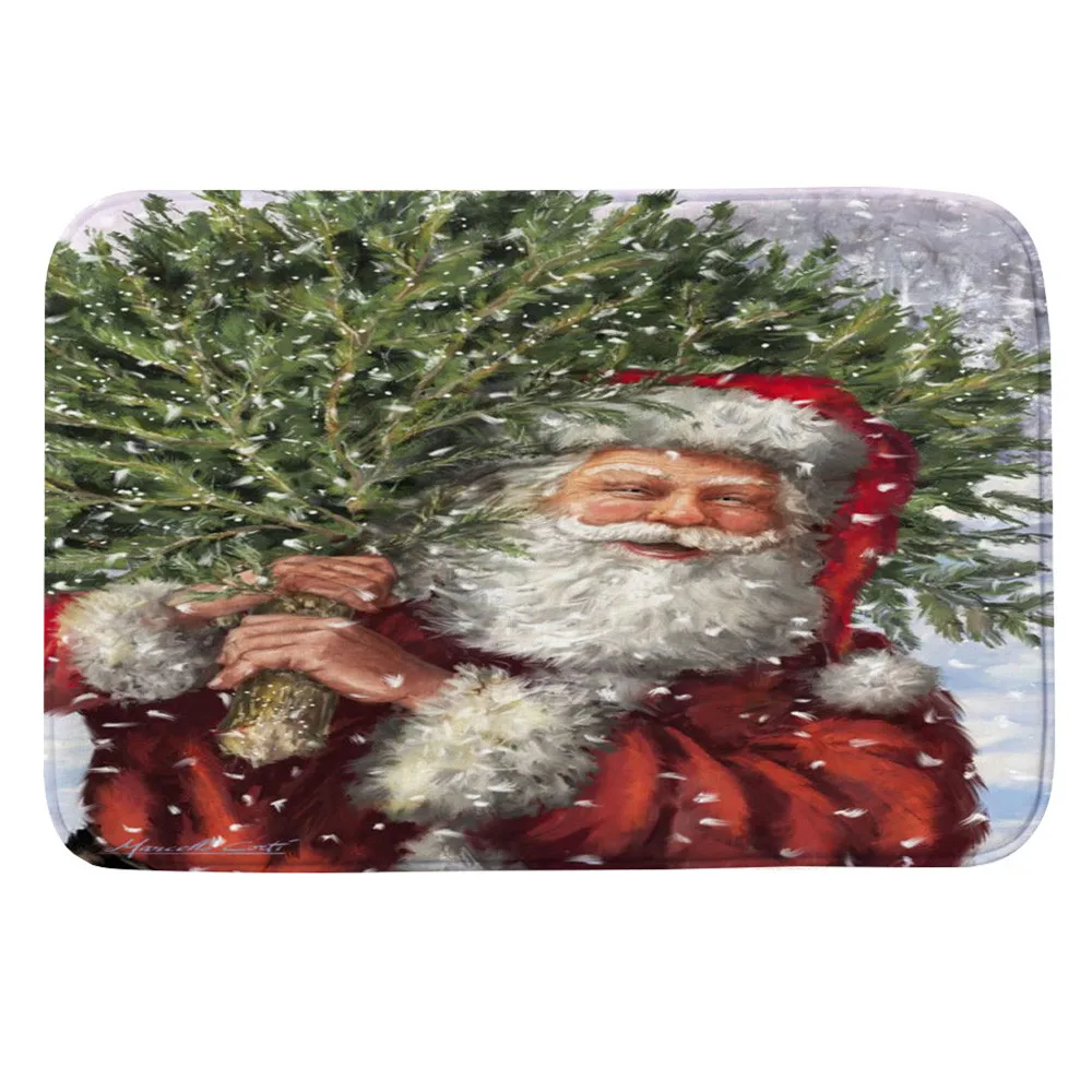 Напольные коврики с надписью &quotMerry Christmas&quot декоративные для ванной и кухни