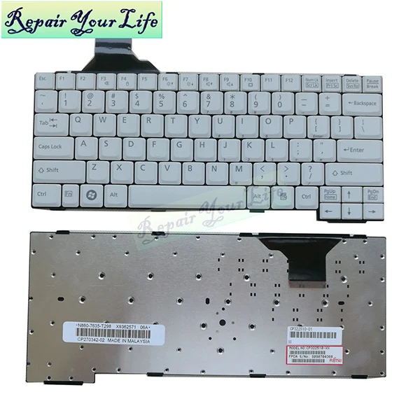 Белый Ремонт вас жизнь Клавиатура ноутбука для Fujitsu E8020 E8010 E8010D S7010D S7020 стандарт США белая клавиатура Прямая поставка - Цвет: Белый