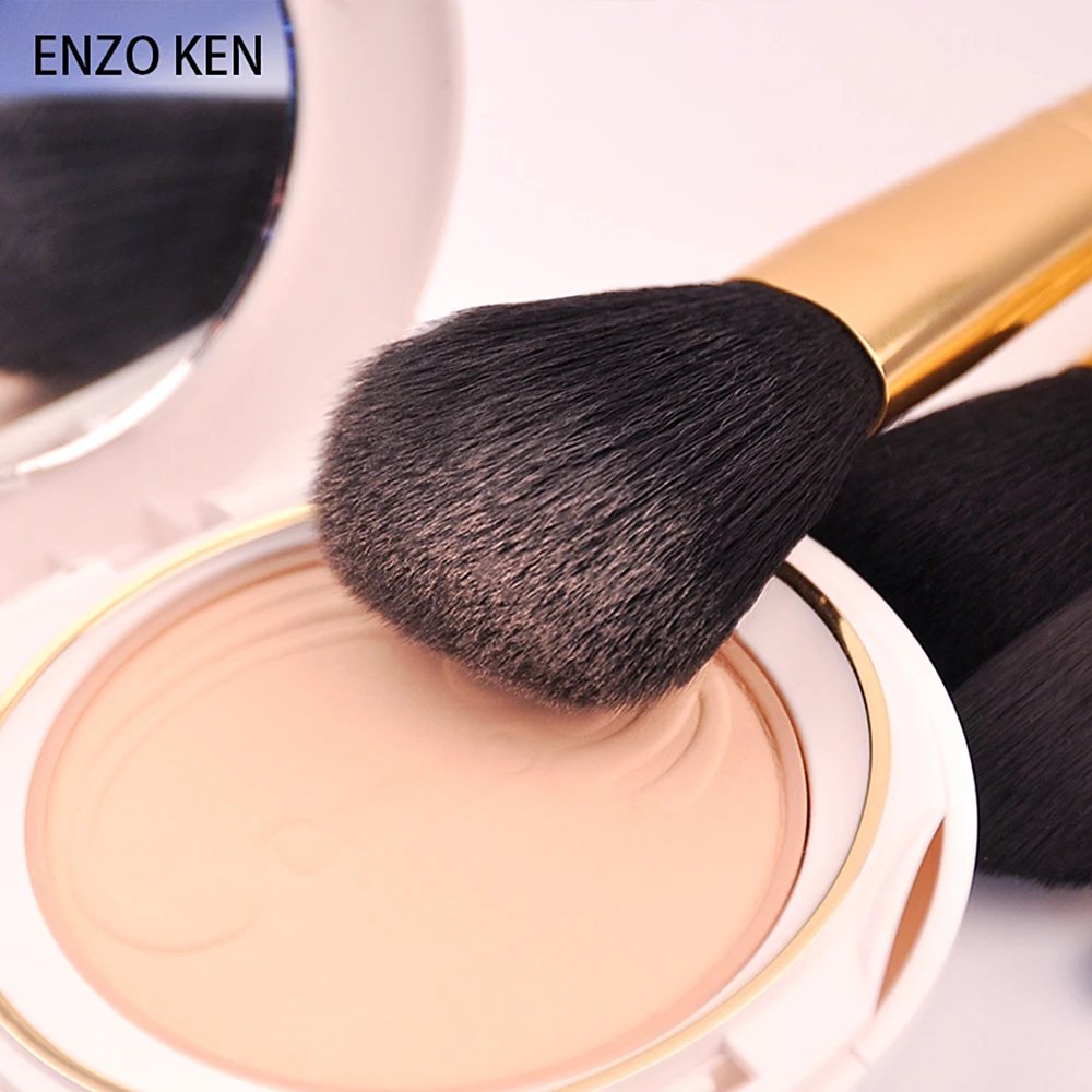 Кисти для макияжа с косметическим чехлом ENZO KEN 9 шт. наборы синтетических кистей
