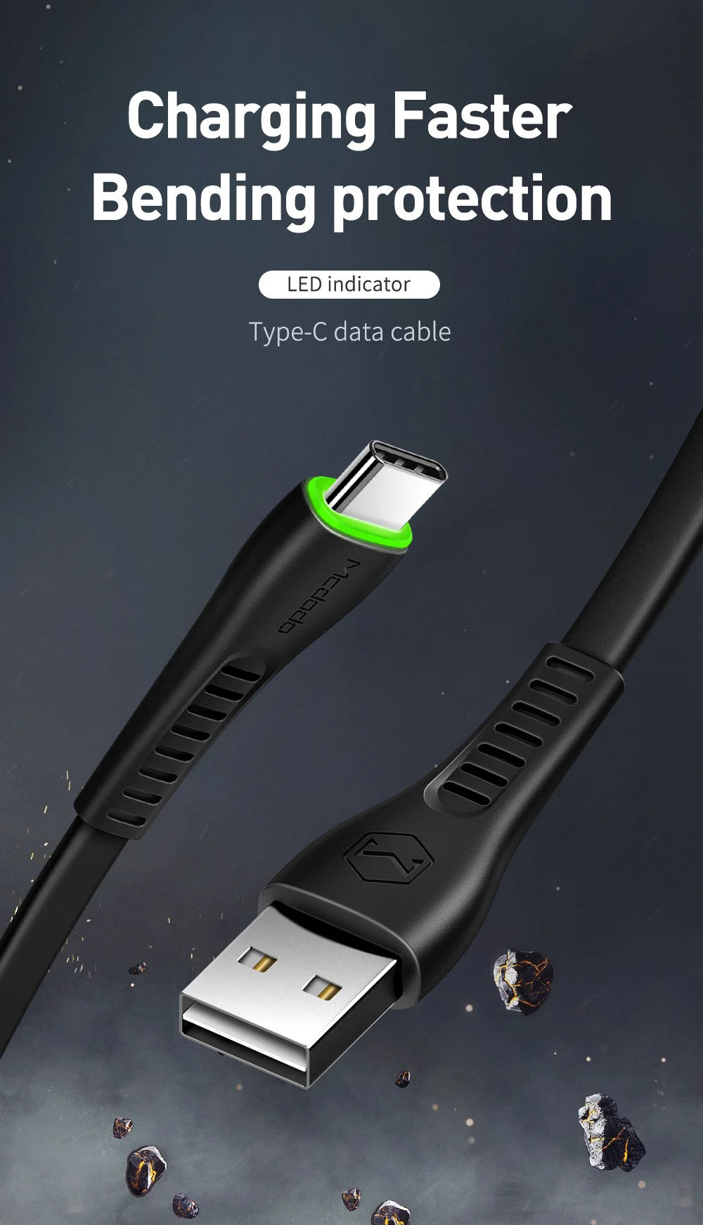 Mcdodo USB кабель для iPhone XS Max XR X 8 7 usb type C 3A шнур для быстрой зарядки и передачи данных для samsung HUAWEI XIAOMI, зарядный кабель для телефона