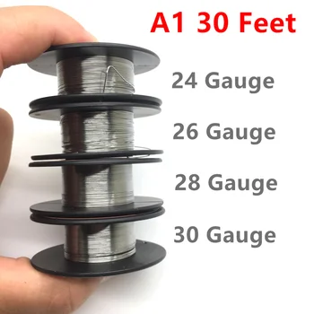 

A1 Wire 24GA 26GA 28GA 30GA for RDA RTA RDTA DIY Electronic Cigarettes Vape Vapor Resistance Wire Heating Coil (10m/roll)