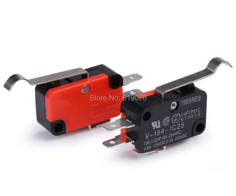 1PCS V 154 1C25 15A Micro Limit Switch Push Button SPDT Momentary Snap