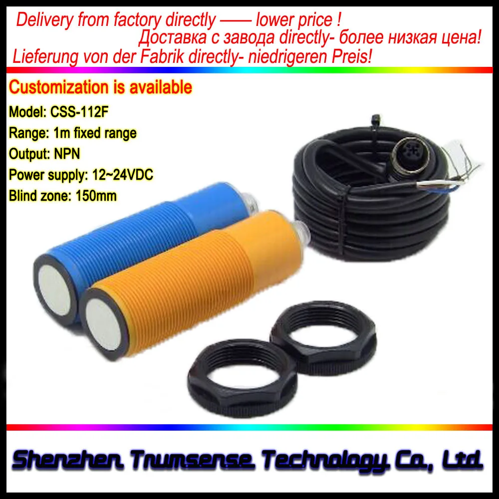 

Ultrasonic Transducers To Control The Level Of Stone And Sand Hopper 1M Range NPN Output 12/24VDC Power Supply Can Customize