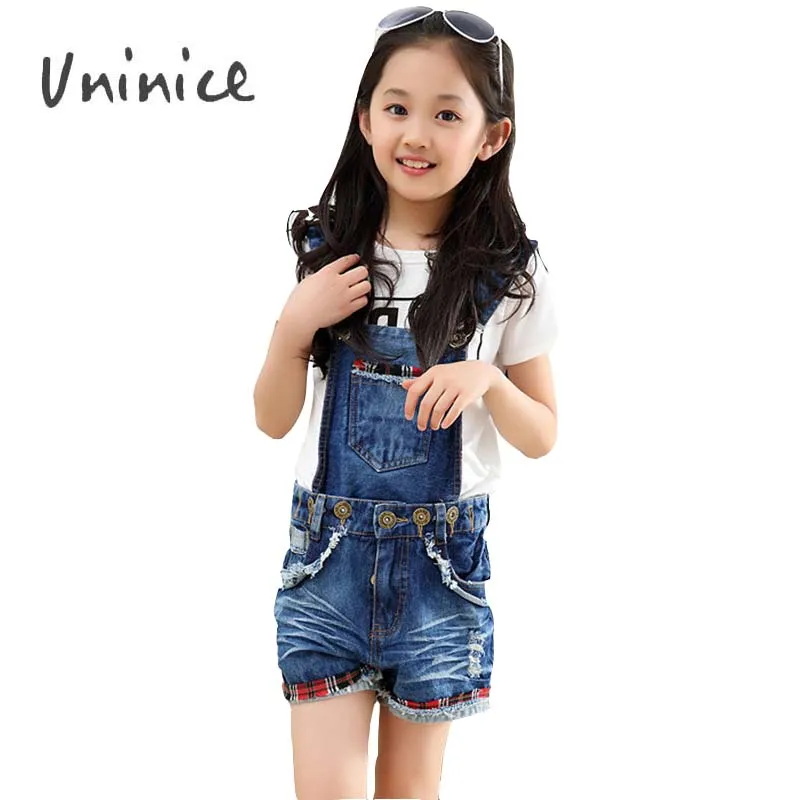 girls jean overall shorts