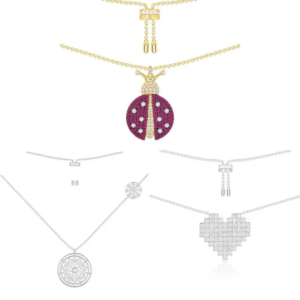 

service you Fashion 100% Sterling Silver APM Original 1:1 High Quality MANDALA Necklaces Women Jewelry Free Mail