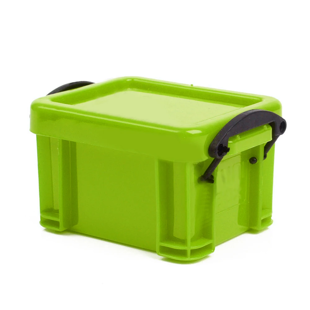 1 шт. мини пластиковый ящик для хранения для 1:10 Масштаб RC Рок Гусеничный 85*64,5*49,5 мм США - Цвет: Green
