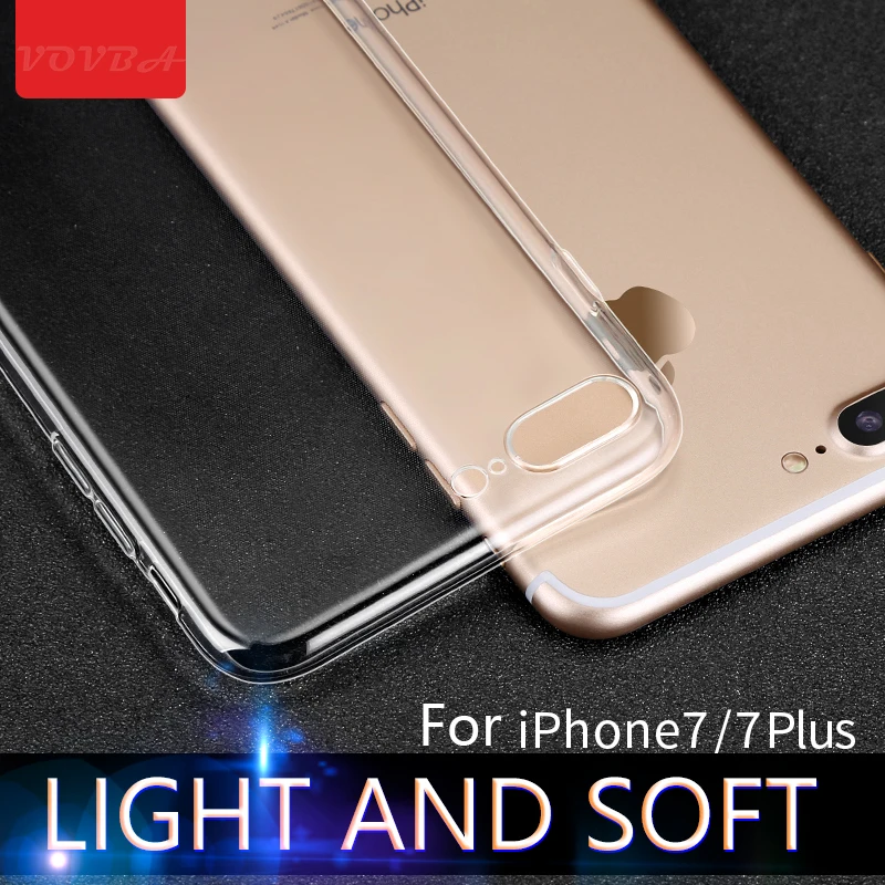 

Transparent cases for iphone 7 8 case silicone cover for 6 6S iphone case luxury tpu soft cases for iphone 6s 6 7 8 plus covers