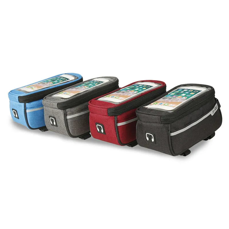 

Touch Screen Bicycle Bags Cycling MTB Mountain Bike Frame Front Tube Storage Bag for Mobile Phone Waterproof