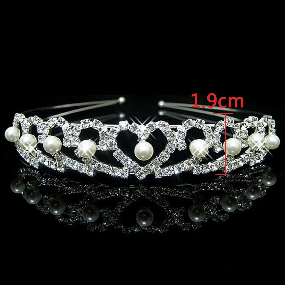 Hair Accessories Kid Princess Tiaras Crowns Crystal Headband Bridal Wedding Party Jewelry 20 Style