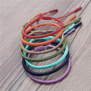 DIEZI New Multi Color Tibetan Buddhist Good Lucky Charm Tibetan Bracelets & Bangles For Women Men Handmade Knots Rope Bracelet