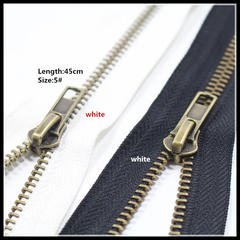 

High-quality 45cm 5# 5pcs mix Metal Zipper for Sewing zip Garment Accessories Jeans Zippers Cremalleras DIY tools zipper,k3