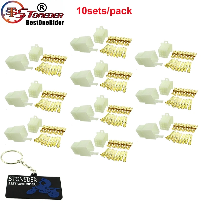 

STONEDER 10x 9 Pins Electrical Wire Connector Terminal Harness Plug Socket For Pit Bike Go Kart ATV Pocket Mini Moped Motocross