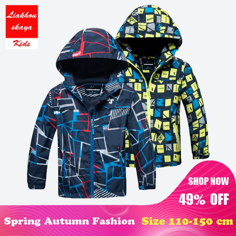 Liakhouskaya 2018 Children Boys Jacket 4-15T Winter Autumn Outerwear & Coats Kids Polar Fleece Windproof Waterproof Windbreaker
