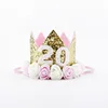 Baby Girl Birthday Party Hats Kids 1 2 3 4 5 6 7 8 9 Years Birthday Princess Crown Cap Party Decorations Kids Favors Headband ► Photo 3/6