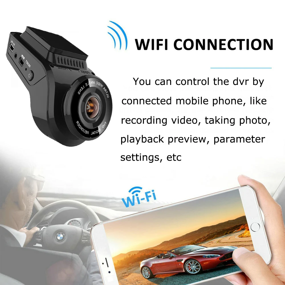 US $64.88 2 Inch Car Dvr Night Vision Dash Cam 4k 2160p Front