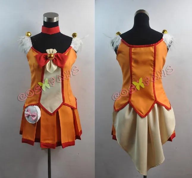 Free shipping Custom Cheap Orange Cure Sunny Cosplay Costume from Smile