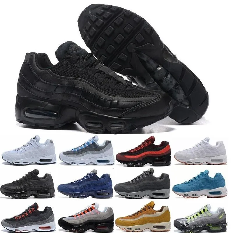 

2018 Air OG Max 95 Cushion Navy Sport High-Quality Chaussure 95s Walking Boots Men casual Shoes Air Cushion Women Sneakers