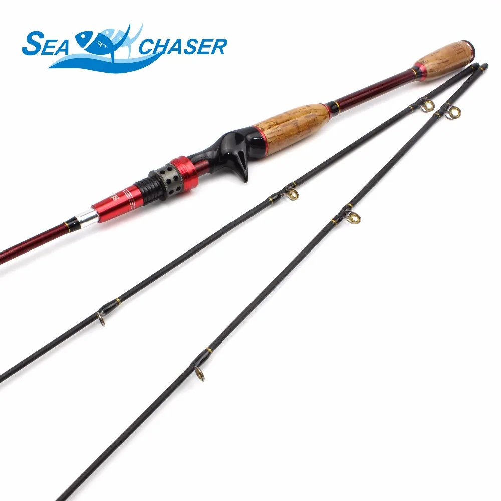 

NEW Carbon Rod 1.8M Elongation 2.1M Casting Rods Extra-Fast Action M 2 Tips Test 10-25g Sensitive Fishing pole Free shipping