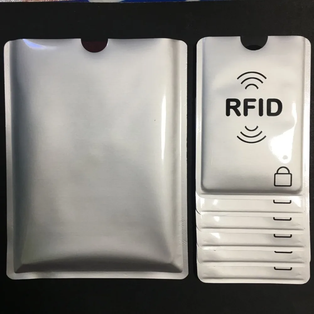 10+3pcs RFID blocker printed Aluminium sleeve cardsheild protected ID card Anti Theft Credit Card shield 3 passport holder