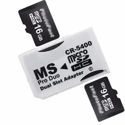 Новый CR5400 картридер двойной разъем фот TF T-Flash microSD MS карты памяти адаптер подходят для PSP1000 2000 3000