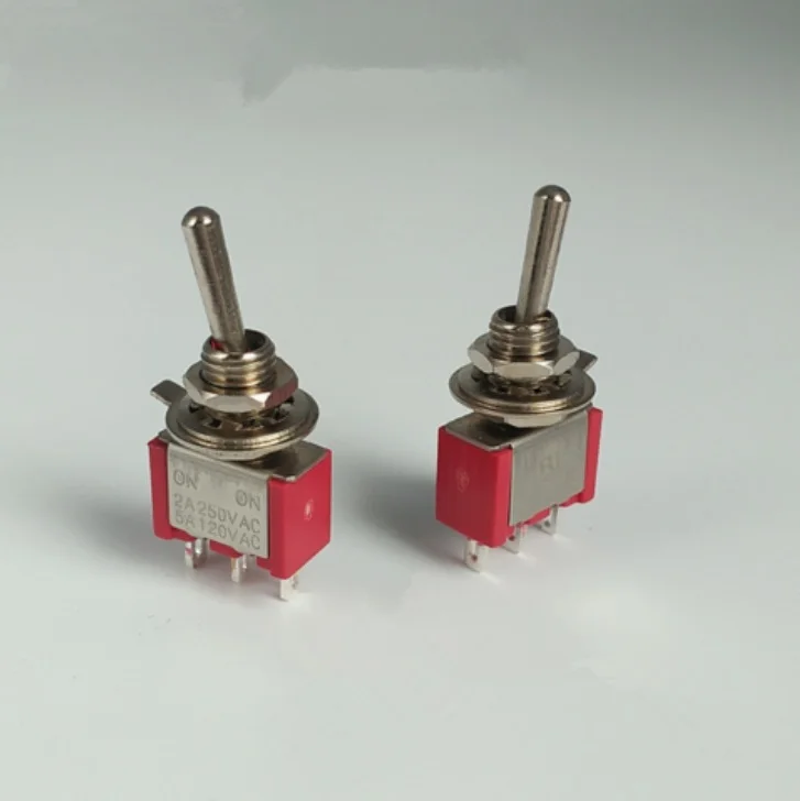 

10Pcs AC 250V/2A 120V/5A Momentary Type Self Reset SPDT 2 Positions ON-ON Toggle Switches