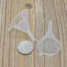 100 шт./лот Ясно Белый Мини-пластиковая воронка костюм для духов масла жидкости домой инструменты
